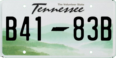 TN license plate B4183B