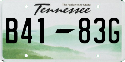 TN license plate B4183G