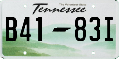 TN license plate B4183I