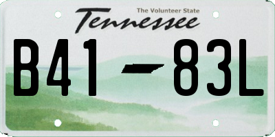 TN license plate B4183L
