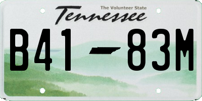 TN license plate B4183M
