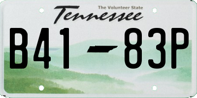 TN license plate B4183P