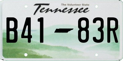 TN license plate B4183R