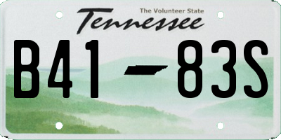 TN license plate B4183S