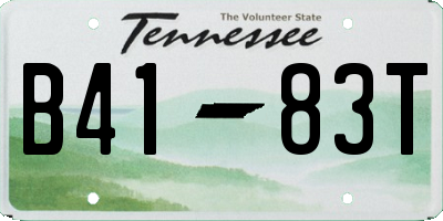 TN license plate B4183T
