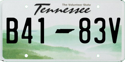 TN license plate B4183V