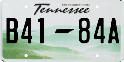 TN license plate B4184A