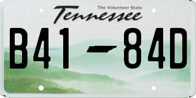 TN license plate B4184D
