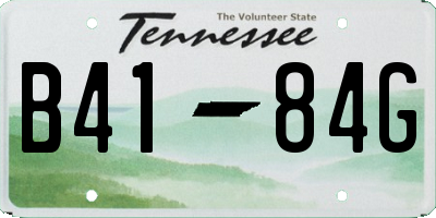 TN license plate B4184G