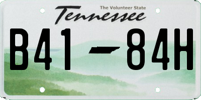 TN license plate B4184H