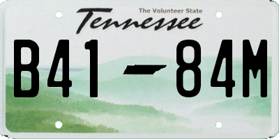 TN license plate B4184M