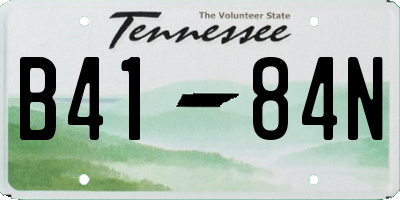 TN license plate B4184N