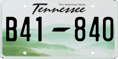 TN license plate B4184O