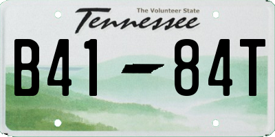 TN license plate B4184T