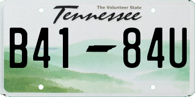 TN license plate B4184U