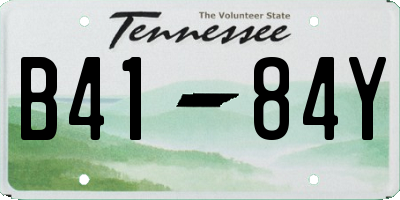 TN license plate B4184Y
