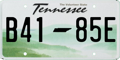 TN license plate B4185E