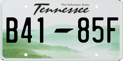 TN license plate B4185F