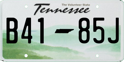 TN license plate B4185J