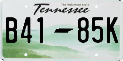 TN license plate B4185K