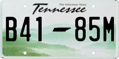 TN license plate B4185M