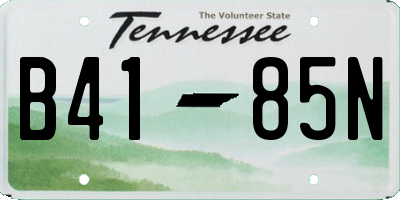 TN license plate B4185N