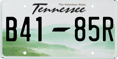 TN license plate B4185R