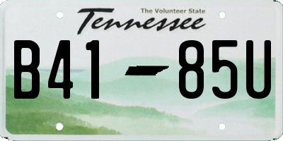 TN license plate B4185U