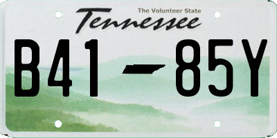 TN license plate B4185Y