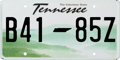 TN license plate B4185Z