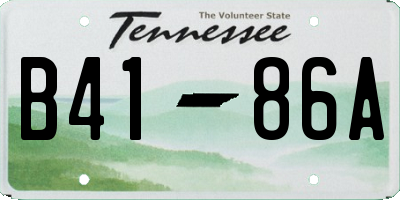 TN license plate B4186A