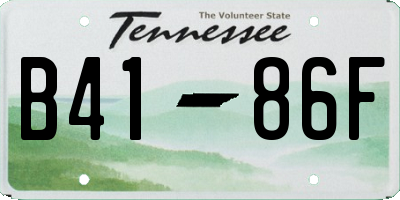 TN license plate B4186F