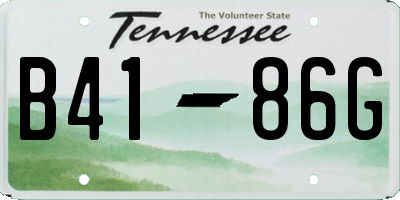 TN license plate B4186G