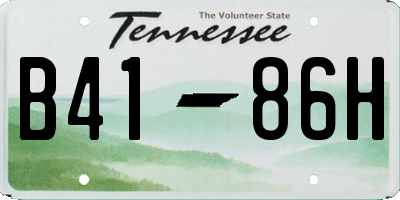 TN license plate B4186H