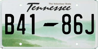 TN license plate B4186J
