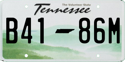 TN license plate B4186M