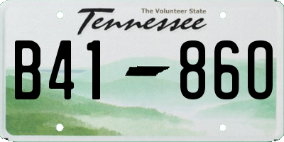 TN license plate B4186O