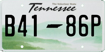 TN license plate B4186P