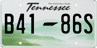 TN license plate B4186S