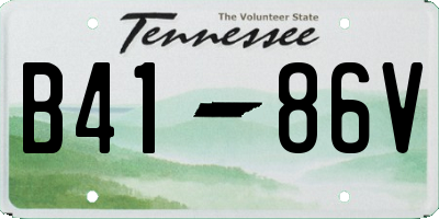 TN license plate B4186V