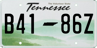TN license plate B4186Z