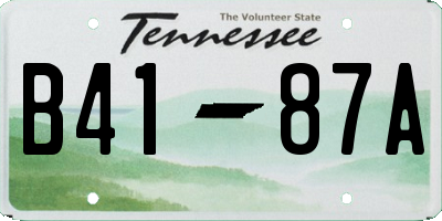 TN license plate B4187A