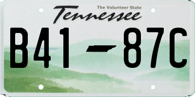 TN license plate B4187C