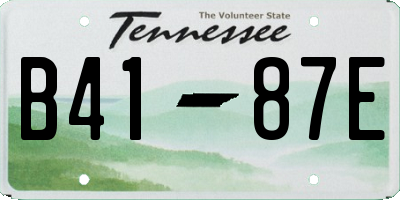 TN license plate B4187E