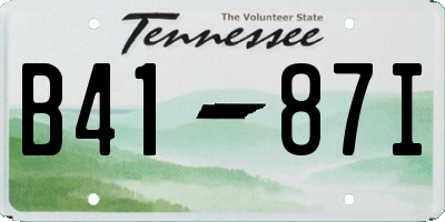TN license plate B4187I