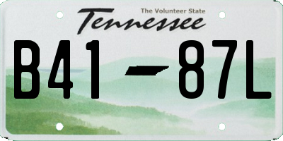TN license plate B4187L