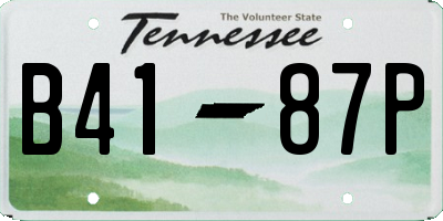 TN license plate B4187P