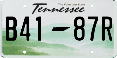 TN license plate B4187R