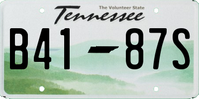 TN license plate B4187S