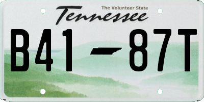TN license plate B4187T
